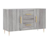 vidaXL Sideboard in Grey Sonoma - Modern Storage Cabinet with Metal Legs, Engineered Wood Construction, Practical Upright Design for Living Room and Bedroom