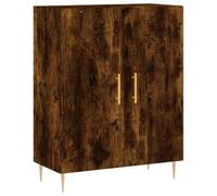 vidaXL Sideboard in Smoked Oak - Engineer Wood Construction with Metal Feet, Ample Storage and Display for Decor
