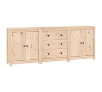 vidaXL Sideboard 210X35X80 Cm Solid Wood Pine, Brown