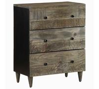 vidaXL Sideboard Light Grey 60x33.5x75 cm Solid Wood Mango cabinet cupboard