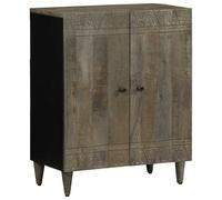 vidaXL Sideboard Light Grey 60x33.5x75 cm Solid Wood Mango, cabinet, cupboard, h