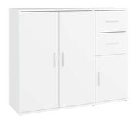 vidaXL Sideboard Living Room Cupboard Storage Cabinet Highboard Home Organiser Sideboard Cabinet White 91x29.5x75 cm Engineered Wood