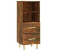 vidaXL Sideboard Living Room Furniture Cupboard Storage Cabinet Highboard Home Organiser Side Telephone Cabinet Smoked Oak Engineered Wood
