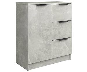 vidaXL Sideboard Living Room Furniture Storage Bedroom Side Telephone Console Cabinet Cupboard Highboard Home Organiser Concrete Grey Engineered Wood