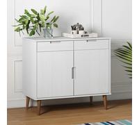 vidaXL Sideboard MOLDE White 90x40x80 cm Solid Wood Pine