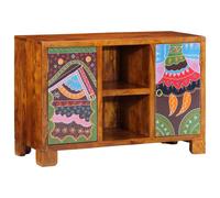 vidaXL Sideboard Multicolour 90x35x60 Solid Wood Acacia, cabinet, cupboard, high