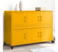 vidaXL Sideboard Mustard Yellow 100.5x39x72 cm Steel