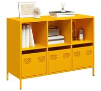 vidaXL Sideboard Mustard Yellow 101.5x39x73.5 cm Cold-rolled Steel