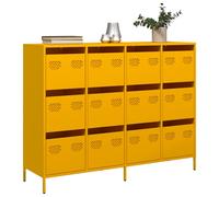 vidaXL Sideboard Mustard Yellow 135x39x103.5 cm Cold-rolled Steel