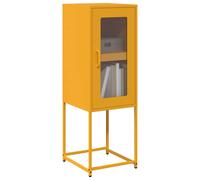 Mustard Yellow Cold-Rolled Steel Sideboard 36x39x107 cm Storage Cabinet
