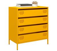 vidaXL Sideboard Mustard Yellow 68x39x73.5 cm Cold-rolled Steel