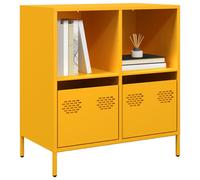 Sideboard Mustard Yellow Cold-Rolled Steel 68x39x73.5 cm w/2 Drawers+