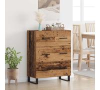 vidaXL Sideboard Old Wood 69.5 x 34 x 90 cm Engineered Wood and Iron