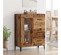 vidaXL Sideboard Old Wood 69.5 x 34 x 90 cm Engineered Wood and Iron
