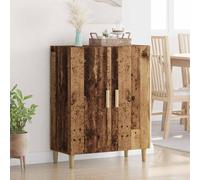 Sideboard Compact Engineered Wood Old Wood 70x34x90 cm Rustic Storage with doors