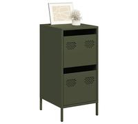 Sideboard Olive Green 35x39x73.5 cm Cold-Rolled Steel 2-Drawer Storage for Home