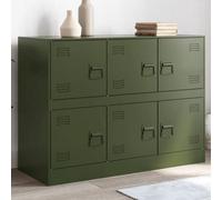 Vidaxl Sideboard Olive Green 99X39X73 Cm Steel
