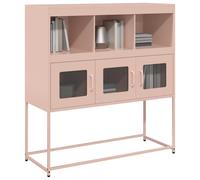 Sideboard Cabinet Kitchen Storage Cupboard w/ Doors & Compartments Buffet Steel