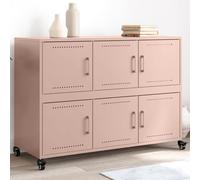 vidaXL Sideboard Pink 100.5x39x72 cm Steel
