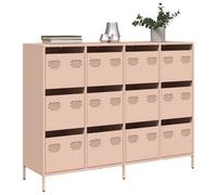 Vidaxl Sideboard Pink 135X39X103.5 Cm Cold-Rolled Steel