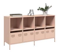vidaXL Sideboard Pink 135x39x73.5 cm Cold-rolled Steel
