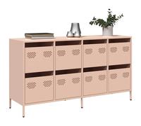 vidaXL Sideboard Pink 135x39x73.5 cm Cold-rolled Steel
