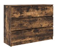 vidaXL Sideboard Smoked Oak 100x35x76 cm Engineered Wood storage cabinet