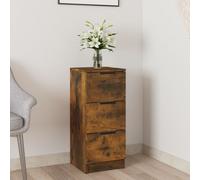 (Smoked oak, 1) vidaXL Sideboard Telephone Cabinet Nightstand Side Cabinet Engineered Wood