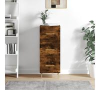 (smoked oak) vidaXL Sideboard Storage Cabinet Cupboard Side Cabinet White Engineered Wood