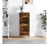 (smoked oak) vidaXL Sideboard Storage Cabinet Cupboard Side Cabinet White Engineered Wood