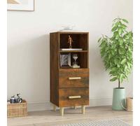 vidaXL Sideboard Smoked Oak 34.5x34x90 cm Engineered Wood UK HOT