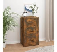vidaXL Sideboard Smoked Oak 40x33x70 cm Engineered Wood NEW