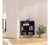 Sideboard Smoked Oak 57x35x70 cm Engineered & Solid Eucalyptus Wood Cabinet Plus