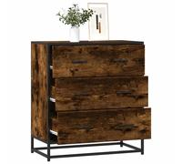 vidaXL Sideboard Smoked Oak 68x35x76 cm Engineered Wood and Metal