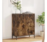 Sideboard Smoked Oak Engineered Wood 69.5x33x82cm Modern Storage Unit with2Doors