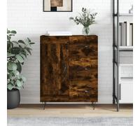 vidaXL Sideboard Smoked Oak 69.5x34x90 cm Engineered Wood