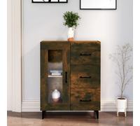 vidaXL Sideboard Smoked Oak 69.5x34x90 cm Engineered Wood