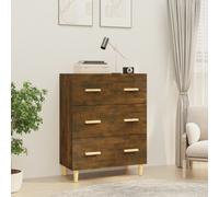 vidaXL Sideboard Smoked Oak 70X34X90 Cm Engineered Wood, Brown