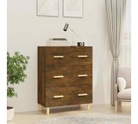 vidaXL Sideboard Smoked Oak 70x34x90 cm Engineered Wood UK