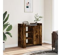 Sideboard Smoked Oak Engineered Wood 73.5x35x75 cm Storage Cabinet with Shelves