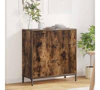 vidaXL Sideboard Smoked oak 79.5 x 33 x 82 cm Engineered wood