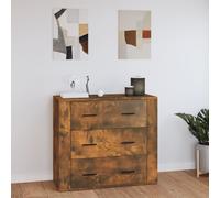 vidaXL Sideboard Smoked Oak 80x33x70 cm Engineered Wood UK HOT