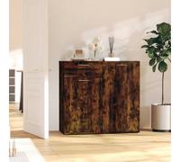(smoked oak, 80 x 36 x 75 cm) vidaXL Sideboard Side Cabinet Organiser Cupboard Highboard Engineered Wood