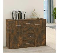 vidaXL Sideboard Smoked Oak 88x30x65 cm Engineered Wood