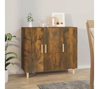 vidaXL Sideboard Smoked Oak 90x34x80 cm Engineered Wood