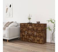 Vidaxl Sideboard Smoked Oak 91X29.5X65 Cm Engineered Wood