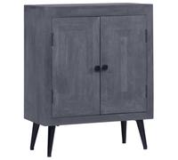 Vidaxl Sideboard Solid Mango Wood 60X30X76 Cm, Grey