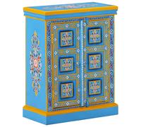 vidaXL Sideboard Solid Mango Wood Turquoise Hand Painted