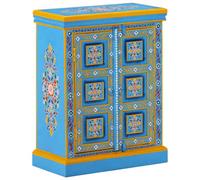 Vidaxl Sideboard Solid Mango Wood Turquoise Hand Painted