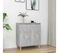 vidaXL Sideboard&solid Wood Legs Concrete Grey 60x35x70 cm Engineered Wood
